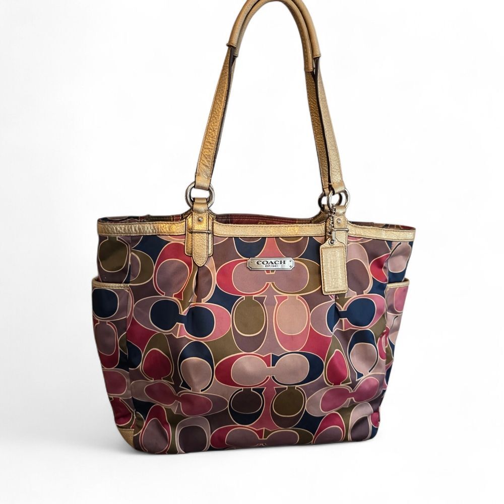 Coach Signature Gallery Scarf Print Tote 19819